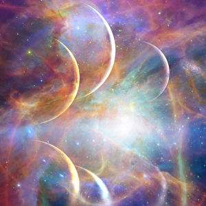 Abstract Space Art Prints: Space landscape