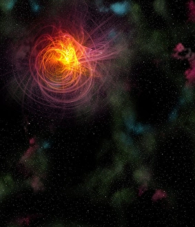 Bright Colorful Background Prints: Space with light