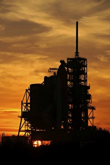 International Space Station Prints: Space Shuttle Atlantis on the launch pad