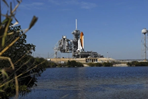 Launch Pad 39A Prints: Space Shuttle Discovery on the launch pad