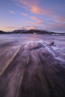 Sunrise over Tjeldsundet in Troms County, Norway Sunrise over Tjeldsundet in Troms County, Norway