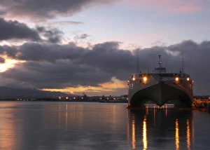 Swift High Speed Vessel 2 (HSV-2) sits moored in Pearl Harbor Swift High Speed Vessel 2 (HSV-2) sits moored in Pearl Harbor