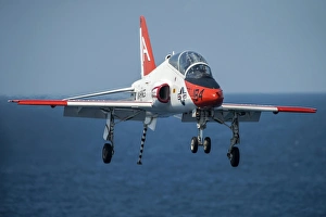 A T-45C Goshawk prepares to land on the flight deck of USS Harry S. Truman A T-45C Goshawk prepares to land on the flight deck of USS Harry S. Truman