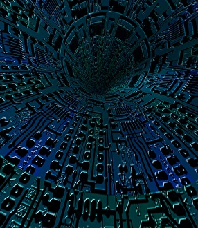 Digital Communication Network Prints: Technology Tunnel