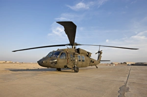 A UH-60 Black Hawk helicopter at Camp Speicher, Iraq A UH-60 Black Hawk helicopter at Camp Speicher, Iraq