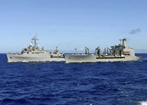 USS Denver and USNS Pecos conduct a replenishment at sea USS Denver and USNS Pecos conduct a replenishment at sea