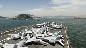 USS George Washington prepares to enter the harbor in Korea USS George Washington prepares to enter the harbor in Korea