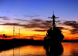 USS Spruance is pierside at Naval Weapons Station Seal Beach, California USS Spruance is pierside at Naval Weapons Station Seal Beach, California