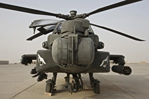 Military Aviation Prints: Front view of an AH-64D Apache helicopter