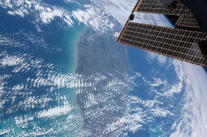 Atlantic Ocean Panorama Prints: View from space of the state of Florida