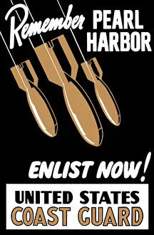 Vintage World War II poster featuring bombs falling Vintage World War II poster featuring bombs falling
