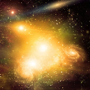 Abstract Space Art Prints: Vivid Galactic Space