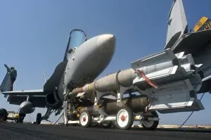 Images Dated 13th August 2004: A weapons skid carrying 500-pound (GBU-12) laser guided bombs