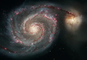 The whirlpool galaxy (M51) and companion galaxy The whirlpool galaxy (M51) and companion galaxy