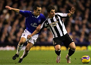 Everton v Newcastle United Leon Osman and Newcastles Emre in action Everton v Newcastle United Leon Osman and Newcastles Emre in action