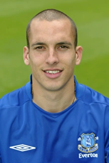 English Football Player Prints: Everton's Tenacious Midfielder: Leon Osman