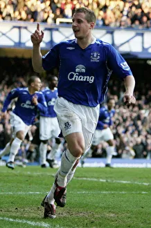 Football - Everton v Reading - Barclays Premier League - Goodison Park - 07/08 - 9/2/08 Phil Jagielka celebrates Football - Everton v Reading - Barclays Premier League - Goodison Park - 07/08 - 9/2/08 Phil Jagielka celebrates