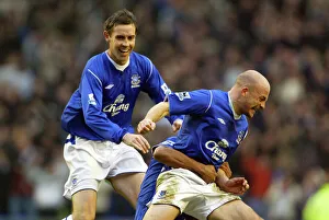 Lee Carsley celebrates scoring the derby winner Lee Carsley celebrates scoring the derby winner