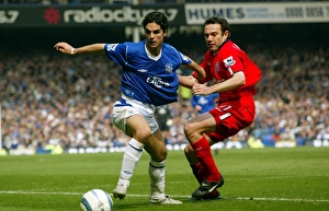 Mikel Arteta gets away from Stan Lazaridis Mikel Arteta gets away from Stan Lazaridis