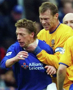 Duncan Ferguson Print, English Premier League Soccer Match