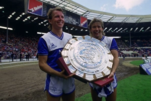 Trevor Steven and Adrian Heath with the Charity Shield Trevor Steven and Adrian Heath with the Charity Shield
