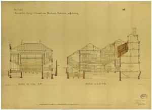 Prints of Architect: W. Gilbert Scott, FRIBA, Architect, 25 Bedford Row, London. Originals dimensions: 75 x 55 cm. From an original at Sheffield Libraries: arc02917a Historic Landmark Prints: Print of the Salvation Army Citadel, Sheffield, 1892