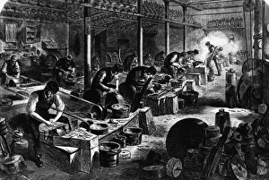 Cutlery Manufacture, razor grinding, 1866 Cutlery Manufacture, razor grinding, 1866