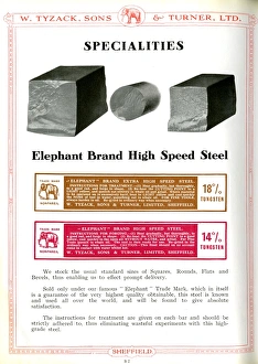 Elephant brand, W Tyzak, Sons, and Turner Ltd., Little London Works, Sheffield, c1930s Elephant brand, W Tyzak, Sons, and Turner Ltd., Little London Works, Sheffield, c1930s