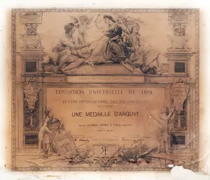 Exposition Universelle de 1878 certificates of awards: Saynor, Cook and Ridal, Sheffield Exposition Universelle de 1878 certificates of awards: Saynor, Cook and Ridal, Sheffield