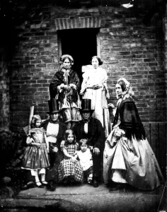 Hayball family, from a Collodian negative by Arthur Hayball, photographed on the backsteps of 50 (later 112) Hayball family, from a Collodian negative by Arthur Hayball, photographed on the backsteps of 50 (later 112)