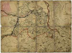 Prints of Undated but before 1897 as it shows Hillsborough Hall and grounds which were acquired by the City Council in that year and the grounds opened as Hillsborough Park Landscapes Prints: Print of Street Map of Nether Hallam, Undated