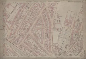 Ordnance Survey Map, Fowler Street, Pitsmoor area of Sheffield, 1889 Ordnance Survey Map, Fowler Street, Pitsmoor area of Sheffield, 1889