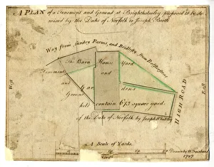 Plan of property and land at Brightholmlee, 1787 Plan of property and land at Brightholmlee, 1787