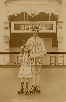 Prof. Gentil and Little Doris, Olympia Skating Rink, Bramall Lane, Sheffield, c. 1911 Prof. Gentil and Little Doris, Olympia Skating Rink, Bramall Lane, Sheffield, c. 1911