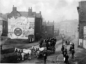 Reuben Thompsons Mail Coach in Surrey Street, Sheffield, c. 1880s Reuben Thompsons Mail Coach in Surrey Street, Sheffield, c. 1880s