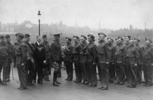 Reviewing the Home Guard, Sheffield Yorkshire, c. 1941 Reviewing the Home Guard, Sheffield Yorkshire, c. 1941