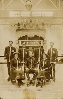 roller skaters, Olympia Skating Rink, Bramall Lane, Sheffield, c. 1911 roller skaters, Olympia Skating Rink, Bramall Lane, Sheffield, c. 1911