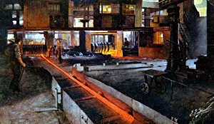 Rolling Billets, Cammell Laird and Company Ltd., Penistone Steel Works, 1917 Rolling Billets, Cammell Laird and Company Ltd., Penistone Steel Works, 1917