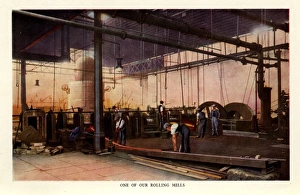 Rolling mill at Ibbotson Brothers and Company Limited, manufacturers of steel, saws, files, springs, bolts and nuts Rolling mill at Ibbotson Brothers and Company Limited, manufacturers of steel, saws, files, springs, bolts and nuts