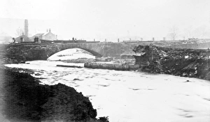 Sheffield Flood, Hillsborough Bridge, Langsett Road, Hillsborough, Remains of Hill Bridge, foreground , , 1864 Sheffield Flood, Hillsborough Bridge, Langsett Road, Hillsborough, Remains of Hill Bridge, foreground , , 1864
