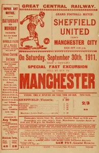Special fast train excursion to Sheffield United v Manchester City, 1911 Special fast train excursion to Sheffield United v Manchester City, 1911