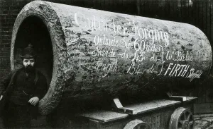 Thos. Firth and Sons Ltd., Norfolk Works, Sheffield - hollow forging for hydraulic cylinder, c. 1900 Thos. Firth and Sons Ltd., Norfolk Works, Sheffield - hollow forging for hydraulic cylinder, c. 1900
