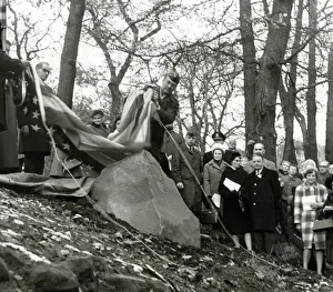 Unveiling of plaque in memory of Flying Fortress crew (Mi Amigo), Sheffield, 1969 Unveiling of plaque in memory of Flying Fortress crew (Mi Amigo), Sheffield, 1969