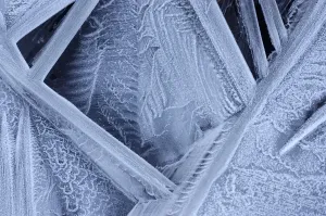 Nature Abstract Photography Prints: Detail in ice pattern formations, the Netherlands