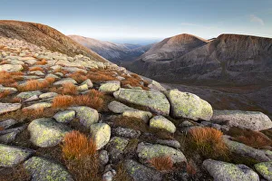 The Angels Peak, Cairn Toul and Sgor an Lochan Uaine from Braeriach, Cairngorms National Park The Angels Peak, Cairn Toul and Sgor an Lochan Uaine from Braeriach, Cairngorms National Park