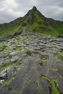Northern Ireland Geology Prints: Basalt hexagonal rocks at the Giant's Causeway