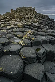 Basalt Rocks Prints: Basalt hexagonal rocks at the Giant's Causeway