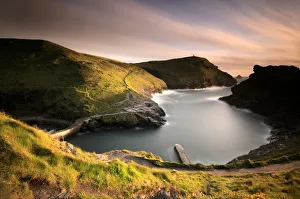 Boscastle harbour and north Cornish coastline, Cornwall, UK. May 2009 Boscastle harbour and north Cornish coastline, Cornwall, UK. May 2009