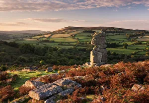 Bowermans Nose, late evening light in autumn, Dartmoor National Park, Devon, UK Bowermans Nose, late evening light in autumn, Dartmoor National Park, Devon, UK