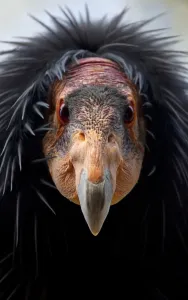 California condor (Gymnogyps californianus), IUCN Critically Endangered, captive California condor (Gymnogyps californianus), IUCN Critically Endangered, captive